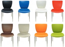 Cello Bar Stool Shell Colours. Black, Blue, Ivory, Red, White, Chocolate, Lime, Orange, Avocado, Dove Grey